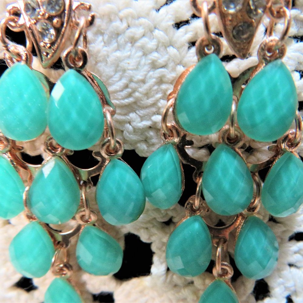 Peacock Dangle Figural Articulated Earrings 2.5" NEW LOWER PRICE - Picture 5 of 10